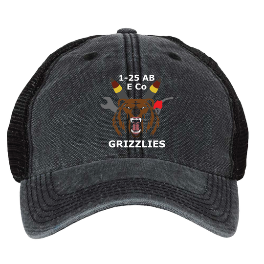 E Co, 1-25 AB "Grizzlies" Embroidered Hats