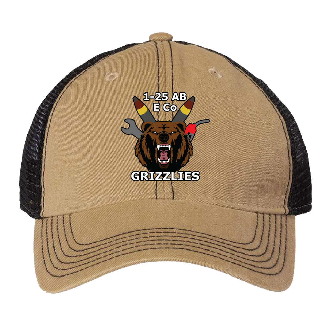 E Co, 1-25 AB "Grizzlies" Embroidered Hats