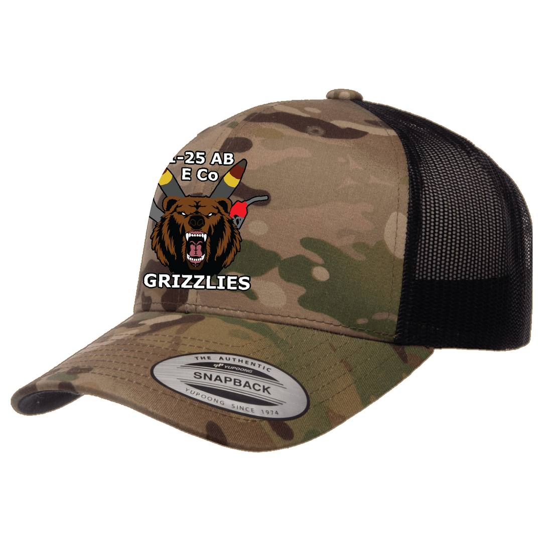 E Co, 1-25 AB "Grizzlies" Embroidered Hats