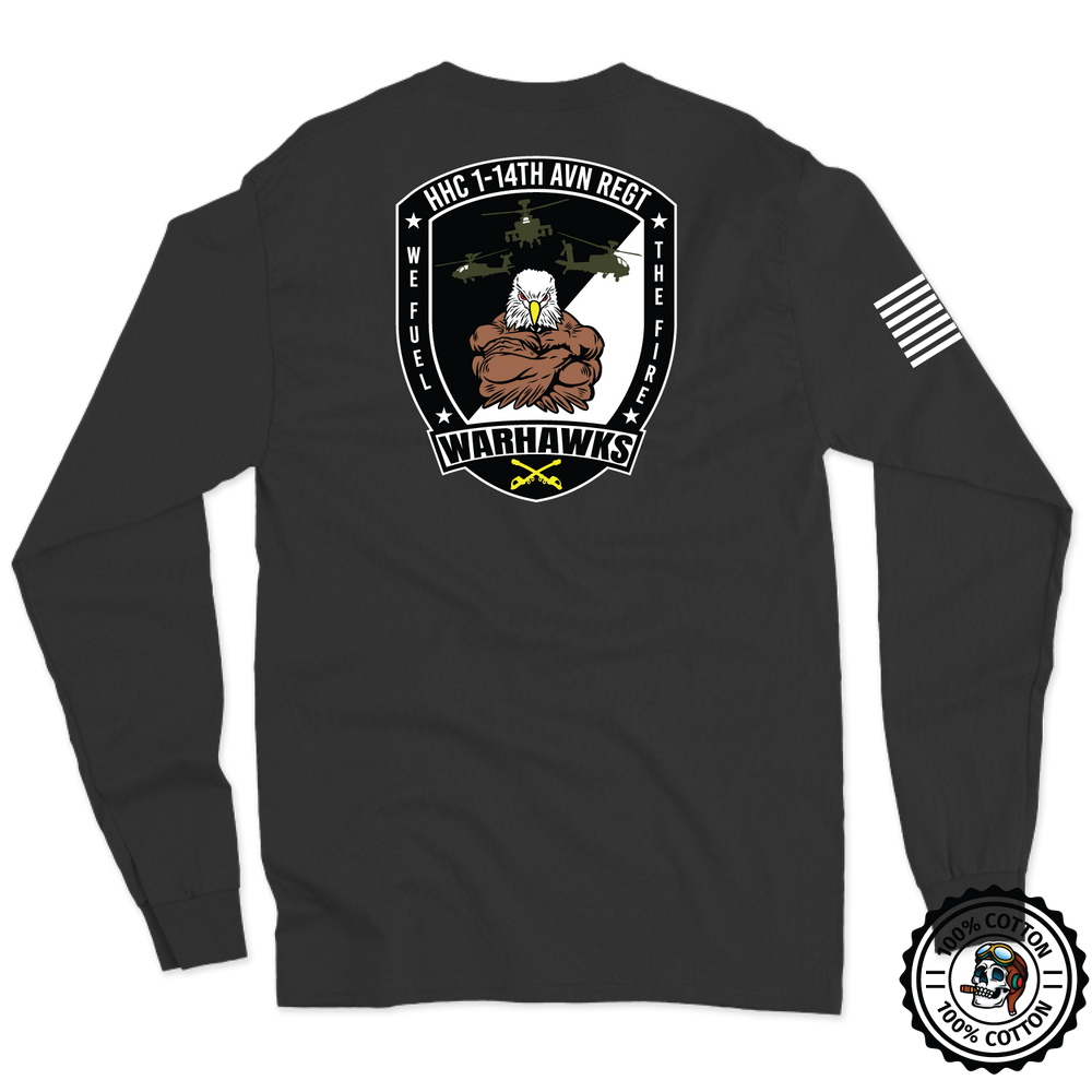 HHC, 1-14th AVN REG "Warhawks" Long Sleeve T-Shirt