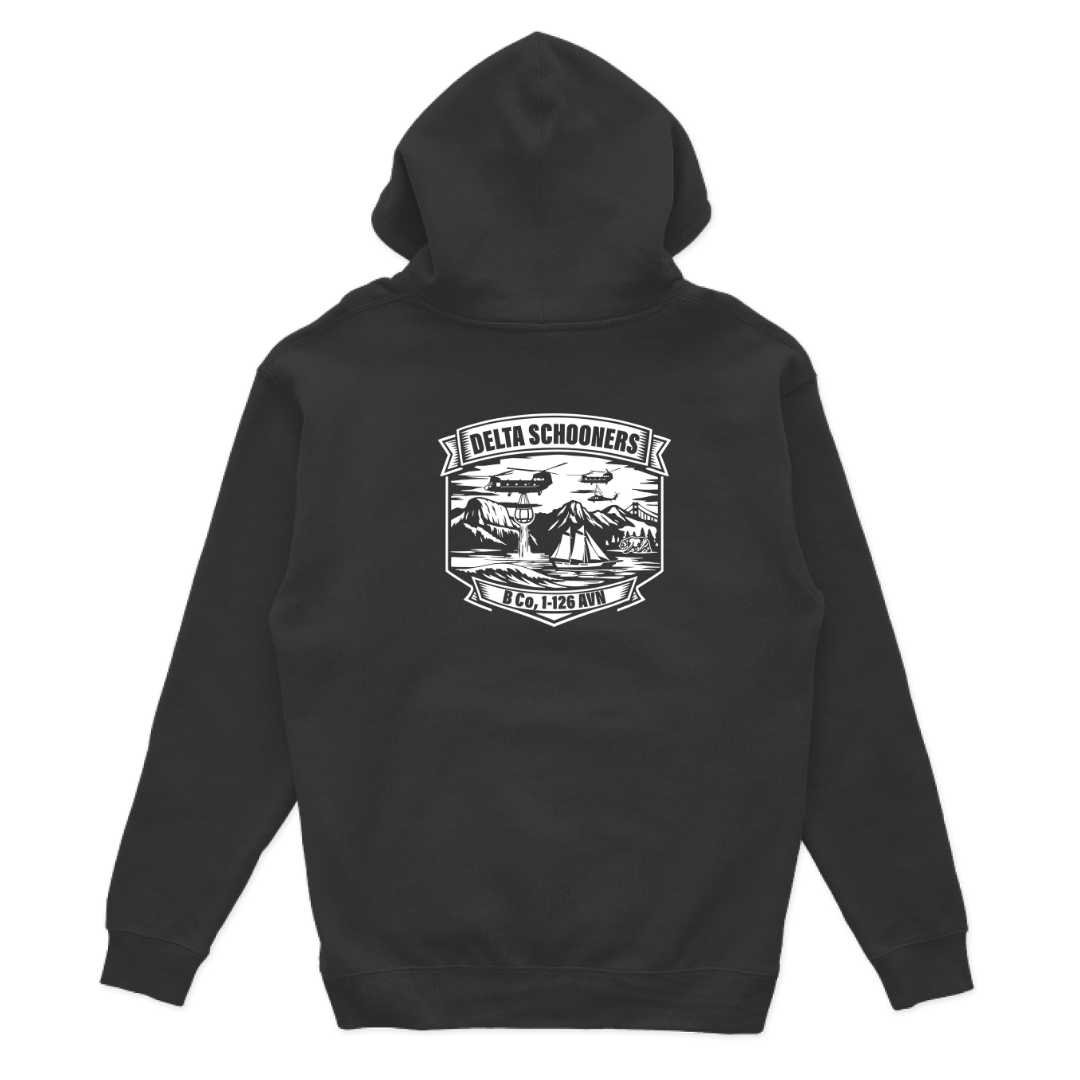 B Co, 1-126 AVN "Delta Schooners" V2 Subdued Hoodies