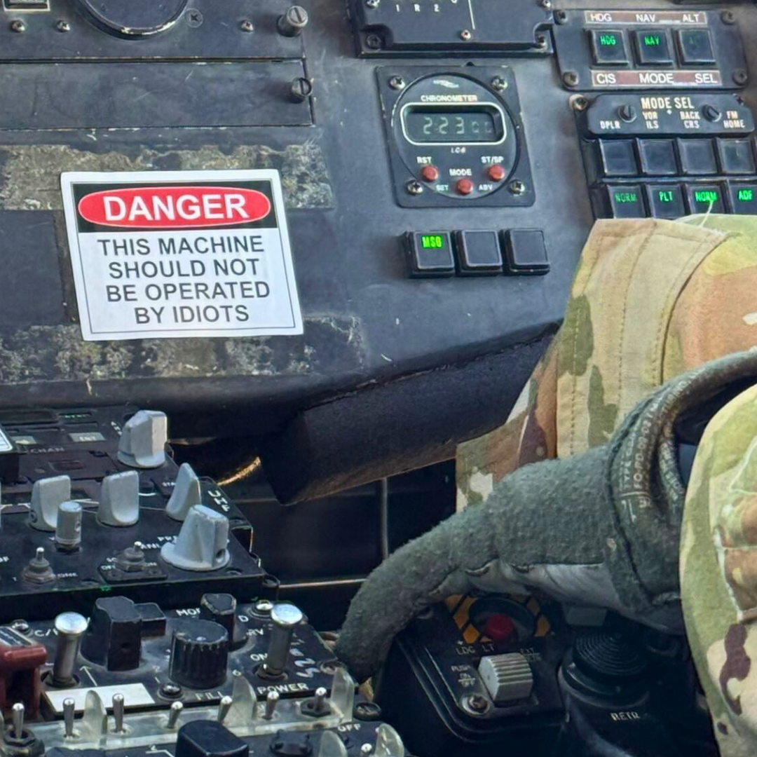 Idiot DANGER Sticker