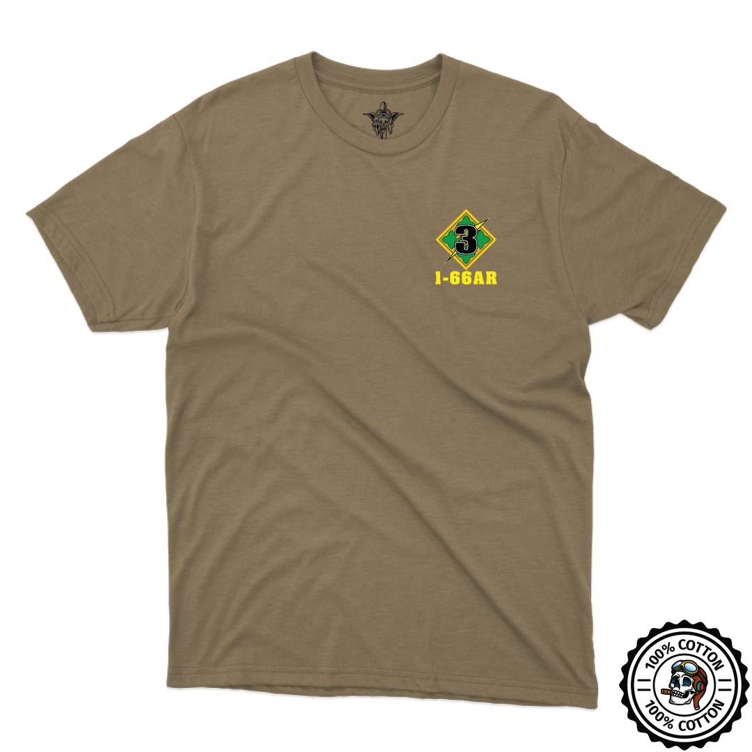 1-66 AR BN, 3ABCT, 4ID "Iron Knights" Tan 499 T-Shirt