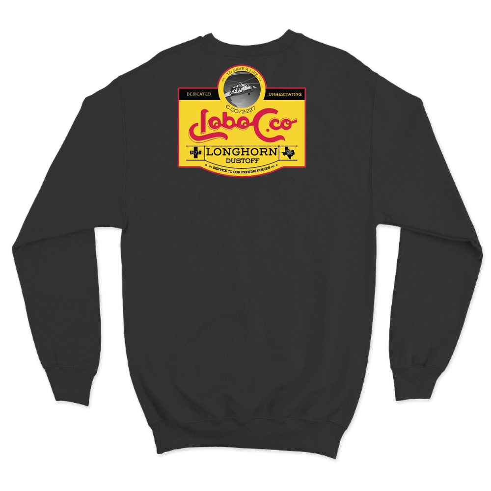 C Co, 2-227 AVN REGT "Longhorn Dustoff" Crewneck Sweatshirt