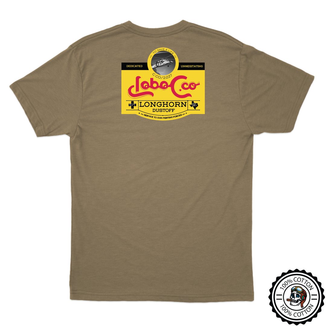 C Co, 2-227 AVN REGT "Longhorn Dustoff" Tan 499 T-Shirt