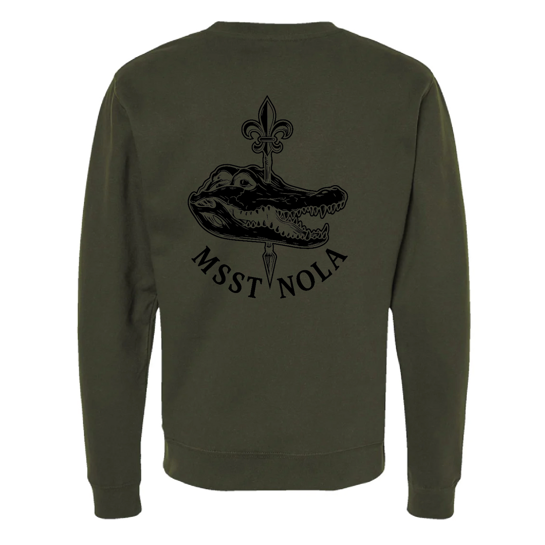 MSST NOLA_crewneck_Army_back.png