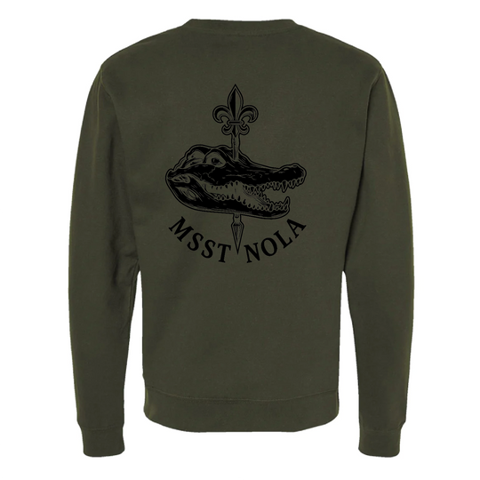 MSST NOLA_crewneck_Army_back.png