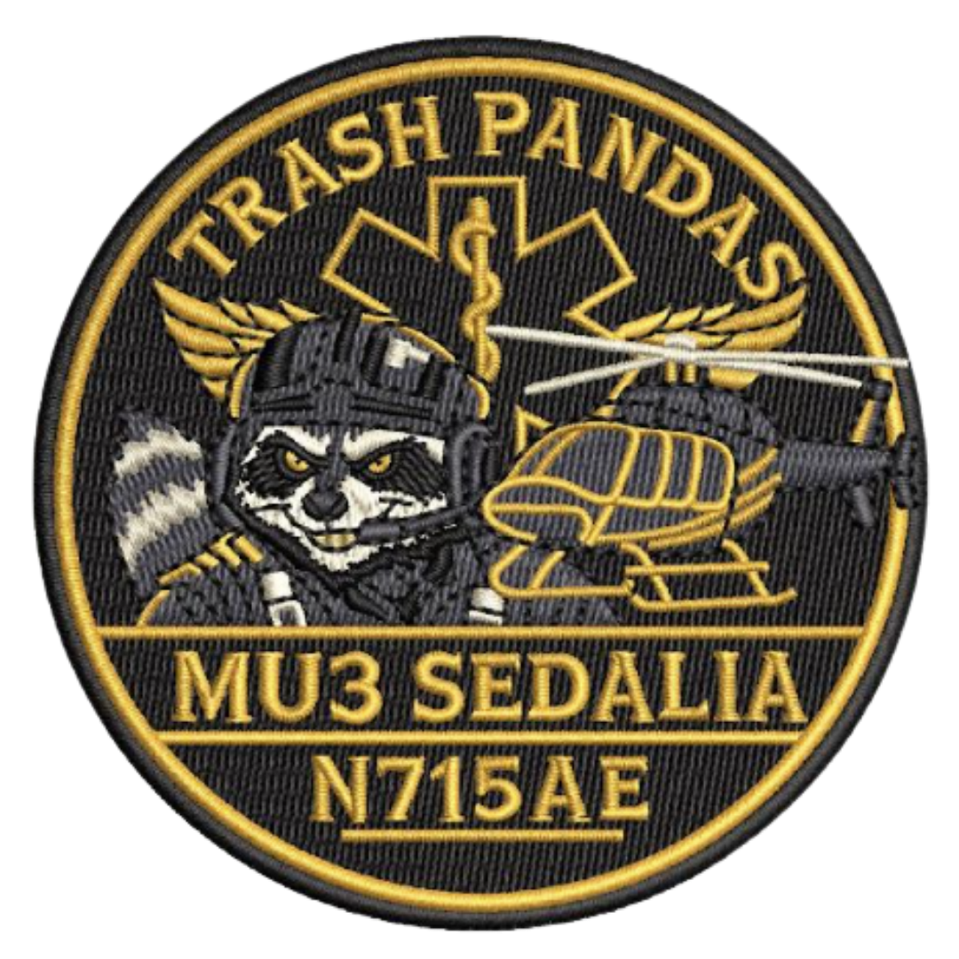 MU 3 Air Medical Trash Pandas Patch