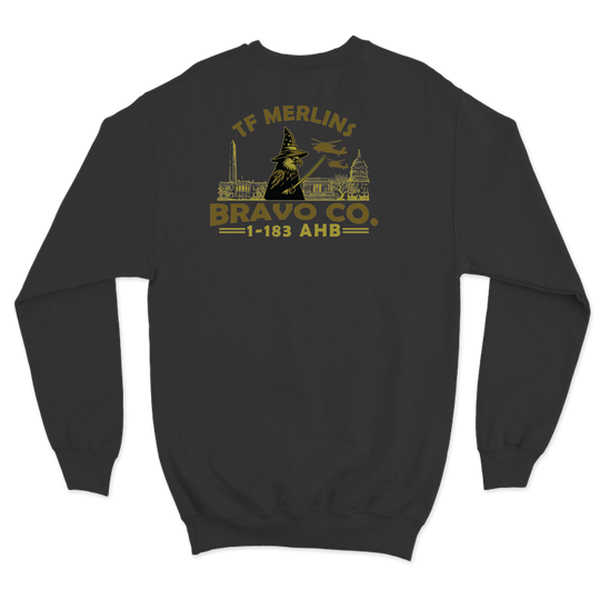 B Co, 1-183 AHB "Merlins" V1 Crewneck Sweatshirt