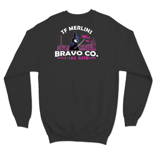 B Co, 1-183 AHB "Merlins" V2 Crewneck Sweatshirt