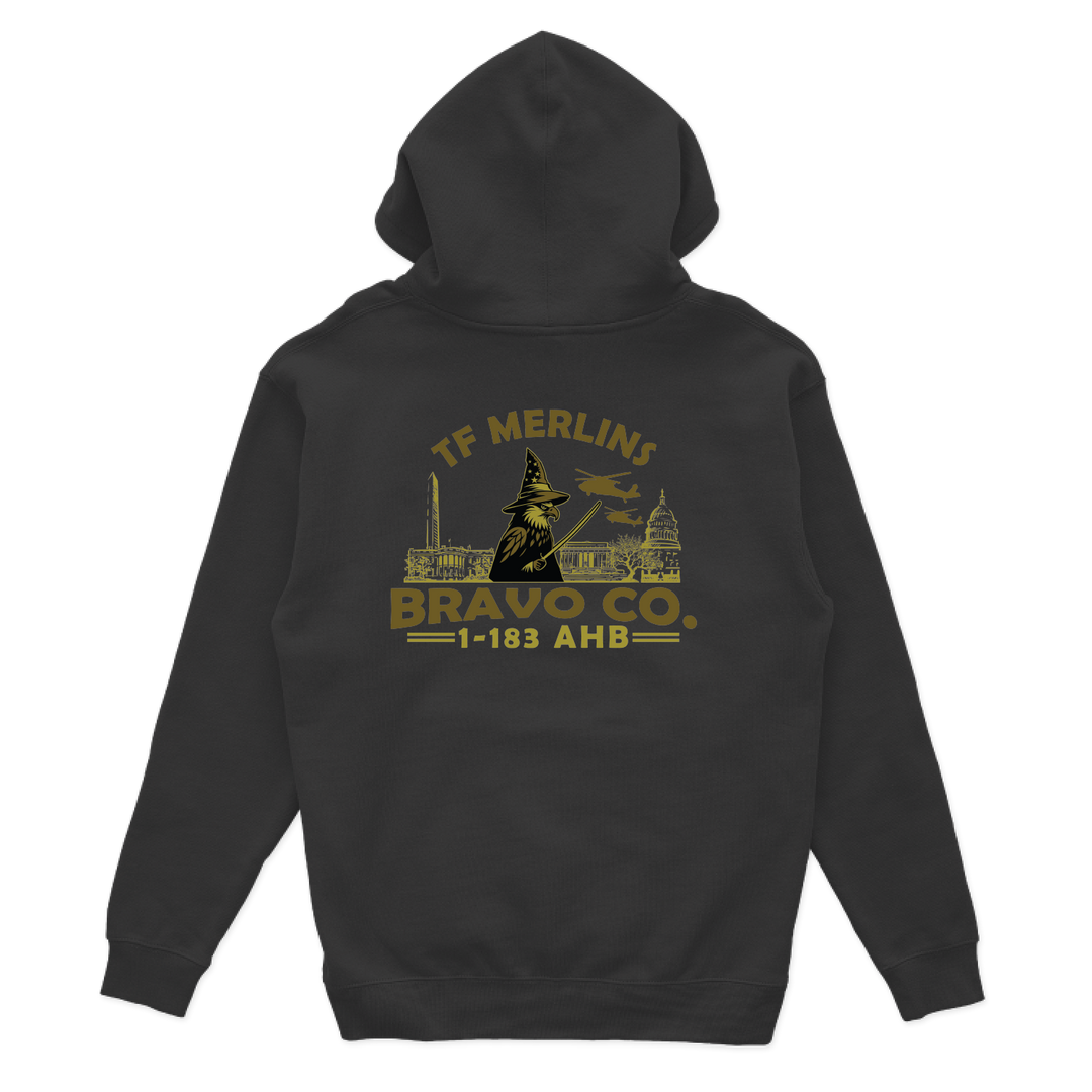 B Co, 1-183 AHB "Merlins" V1 Hoodies