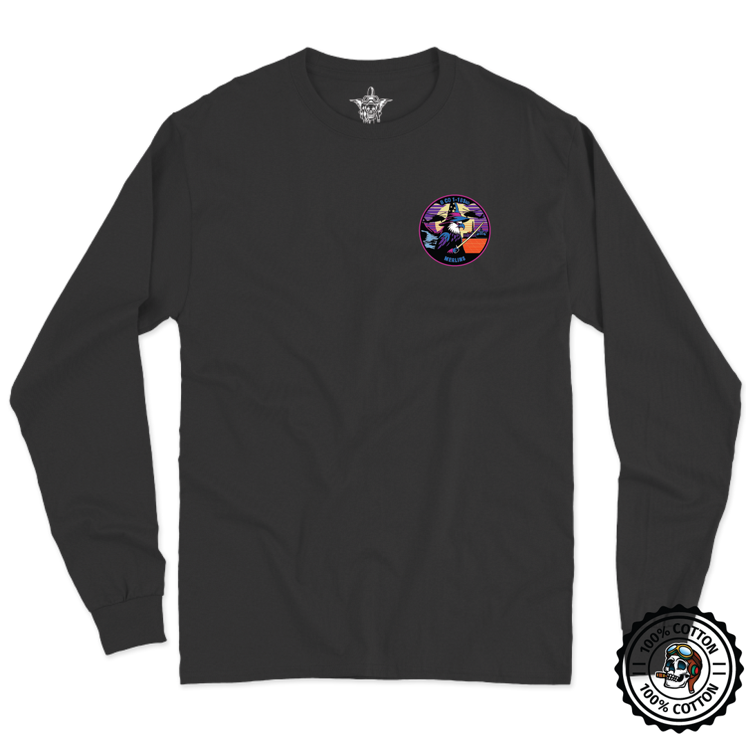 B Co, 1-183 AHB "Merlins" V2 Long Sleeve T-Shirt