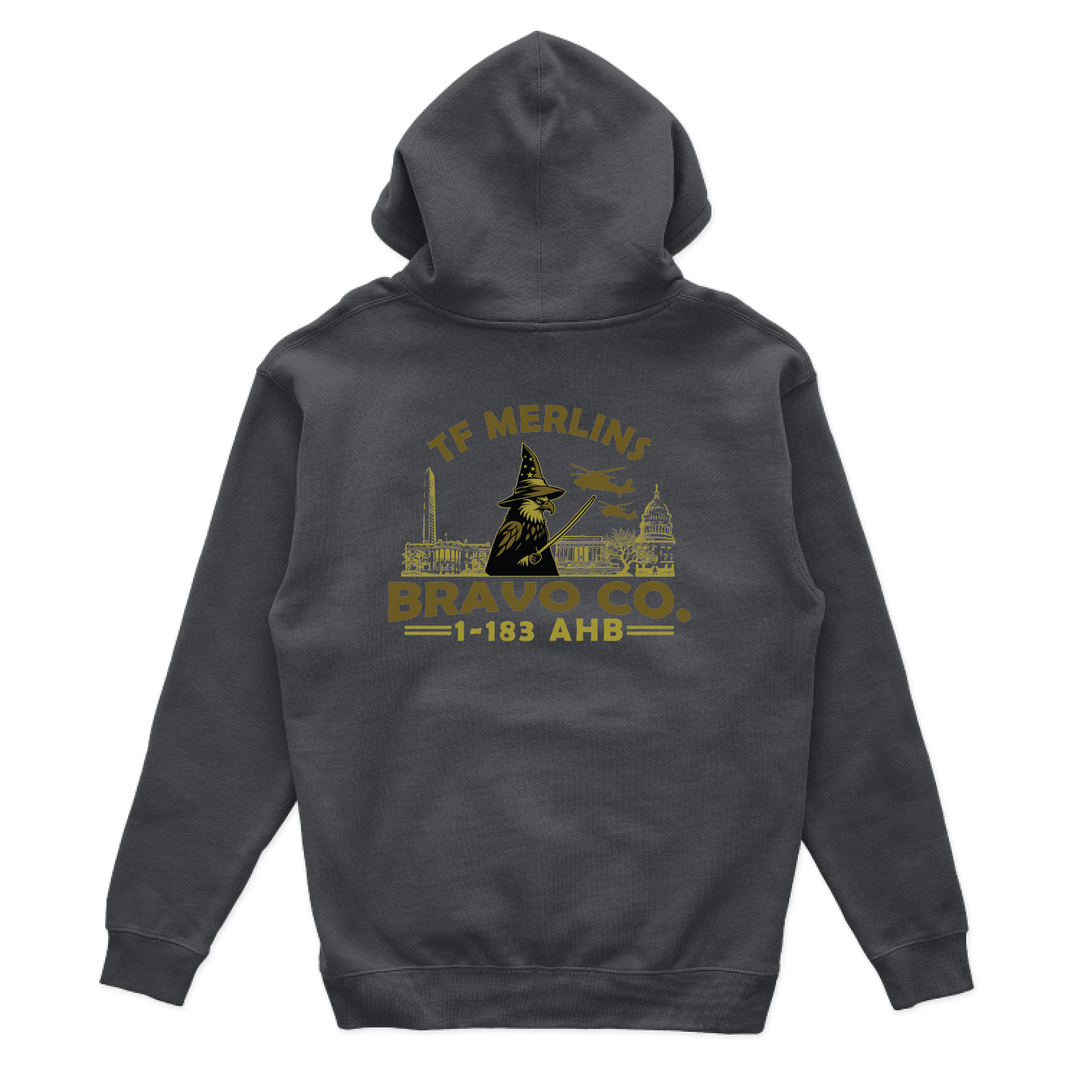 B Co, 1-183 AHB "Merlins" V1 Hoodies