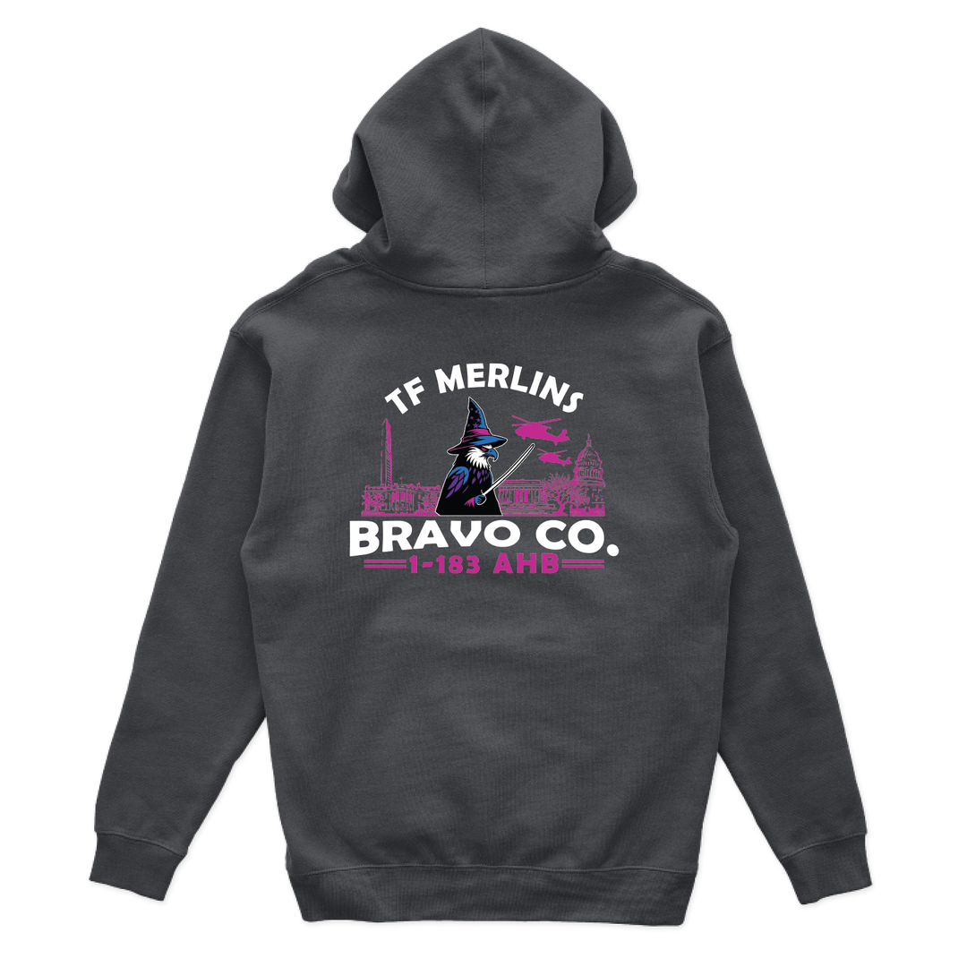 B Co, 1-183 AHB "Merlins" V2 Hoodies