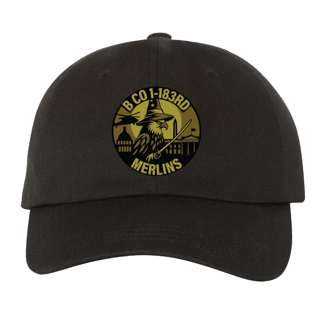 B Co, 1-183 AHB "Merlins" Embroidered Hats