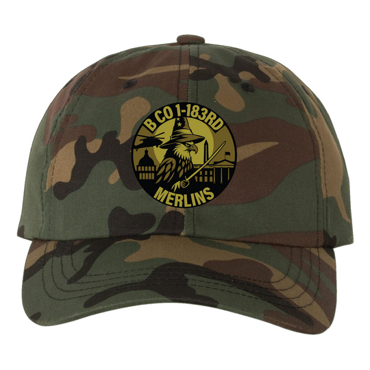 B Co, 1-183 AHB "Merlins" Embroidered Hats