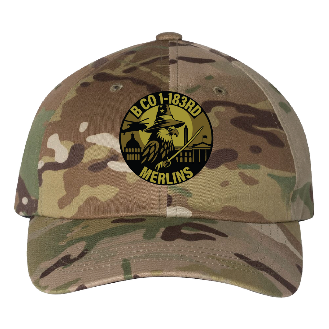 B Co, 1-183 AHB "Merlins" Embroidered Hats