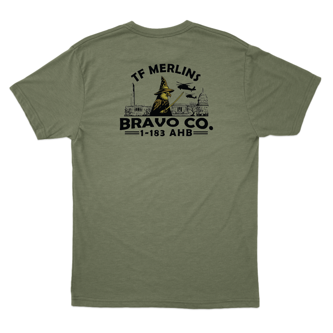 B Co, 1-183 AHB "Merlins" V1 T-Shirts