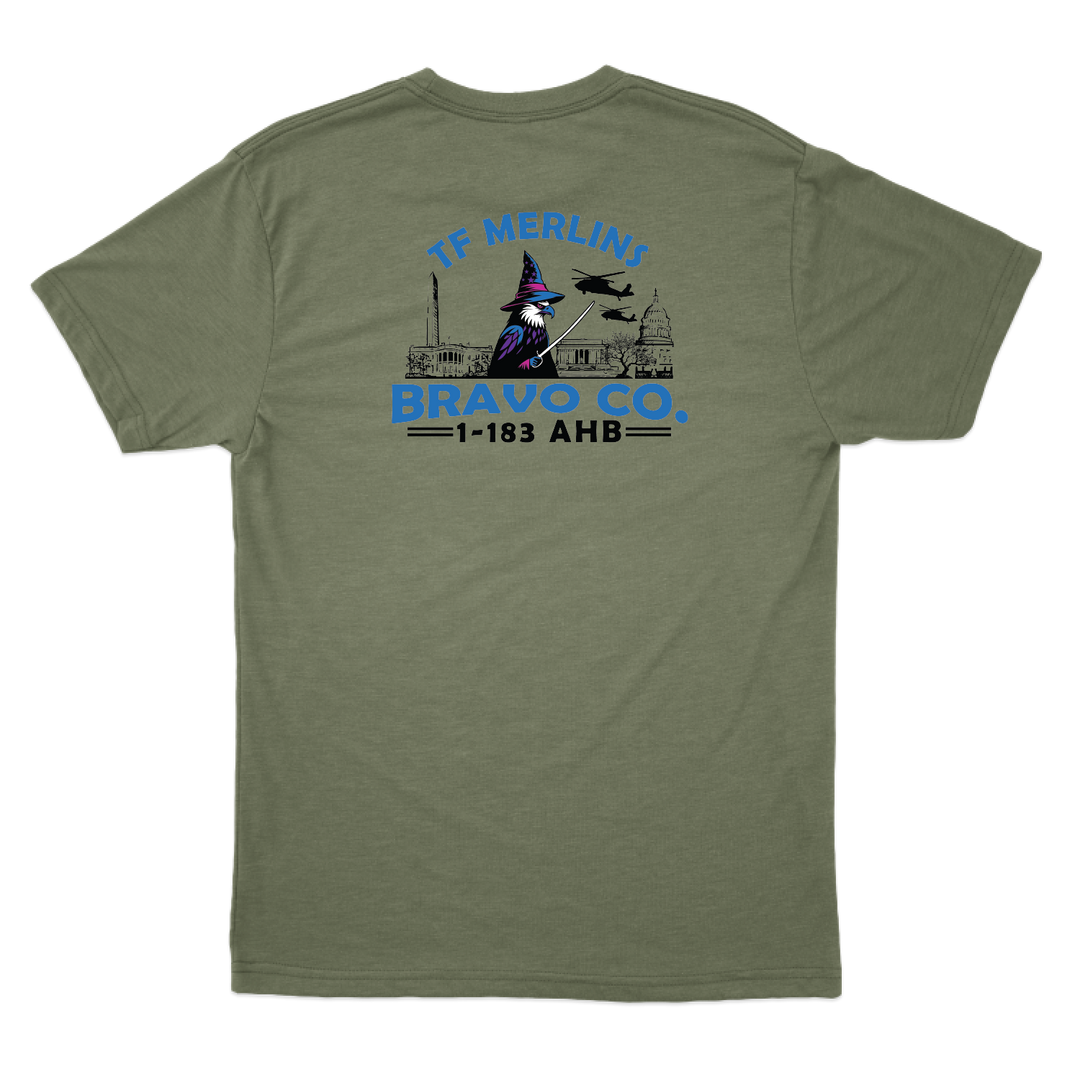 B Co, 1-183 AHB "Merlins" V2 T-Shirts