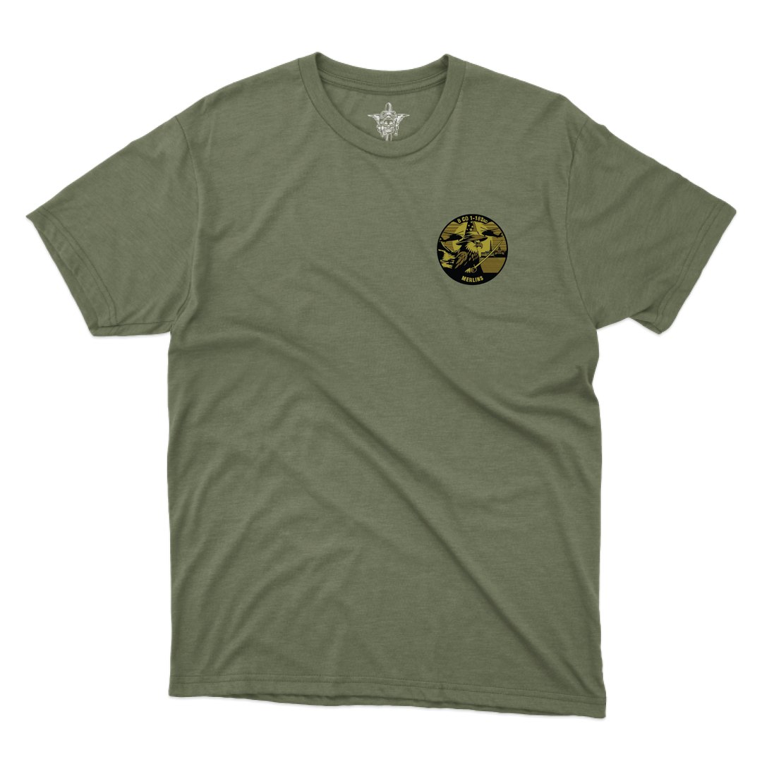 B Co, 1-183 AHB "Merlins" V1 T-Shirts