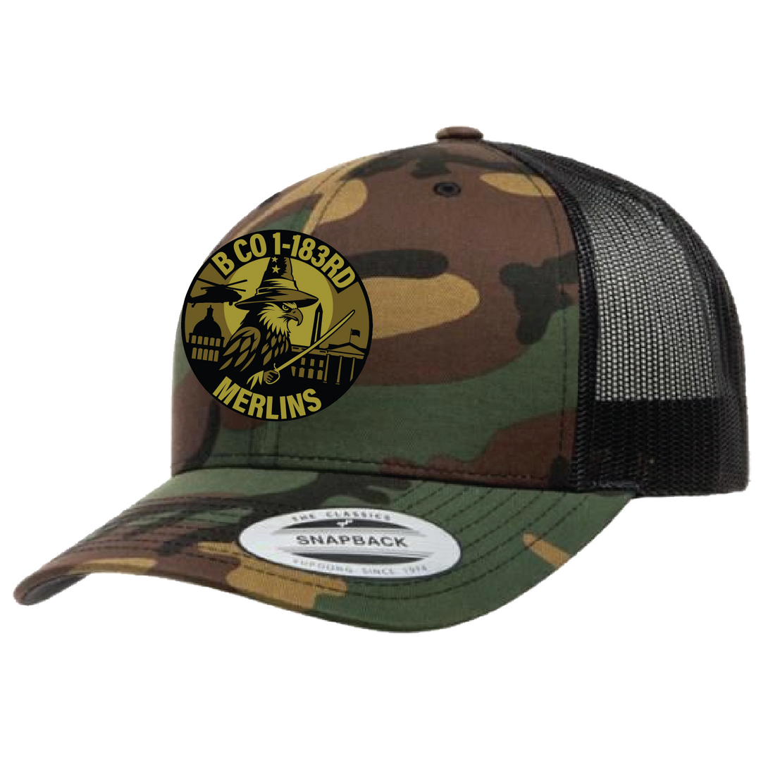 B Co, 1-183 AHB "Merlins" Embroidered Hats