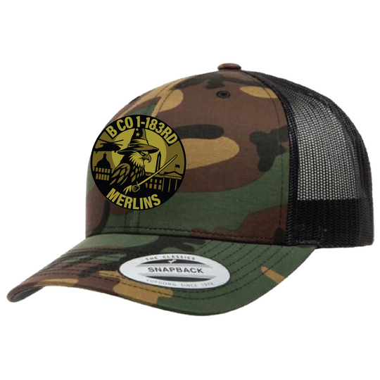 B Co, 1-183 AHB "Merlins" Embroidered Hats