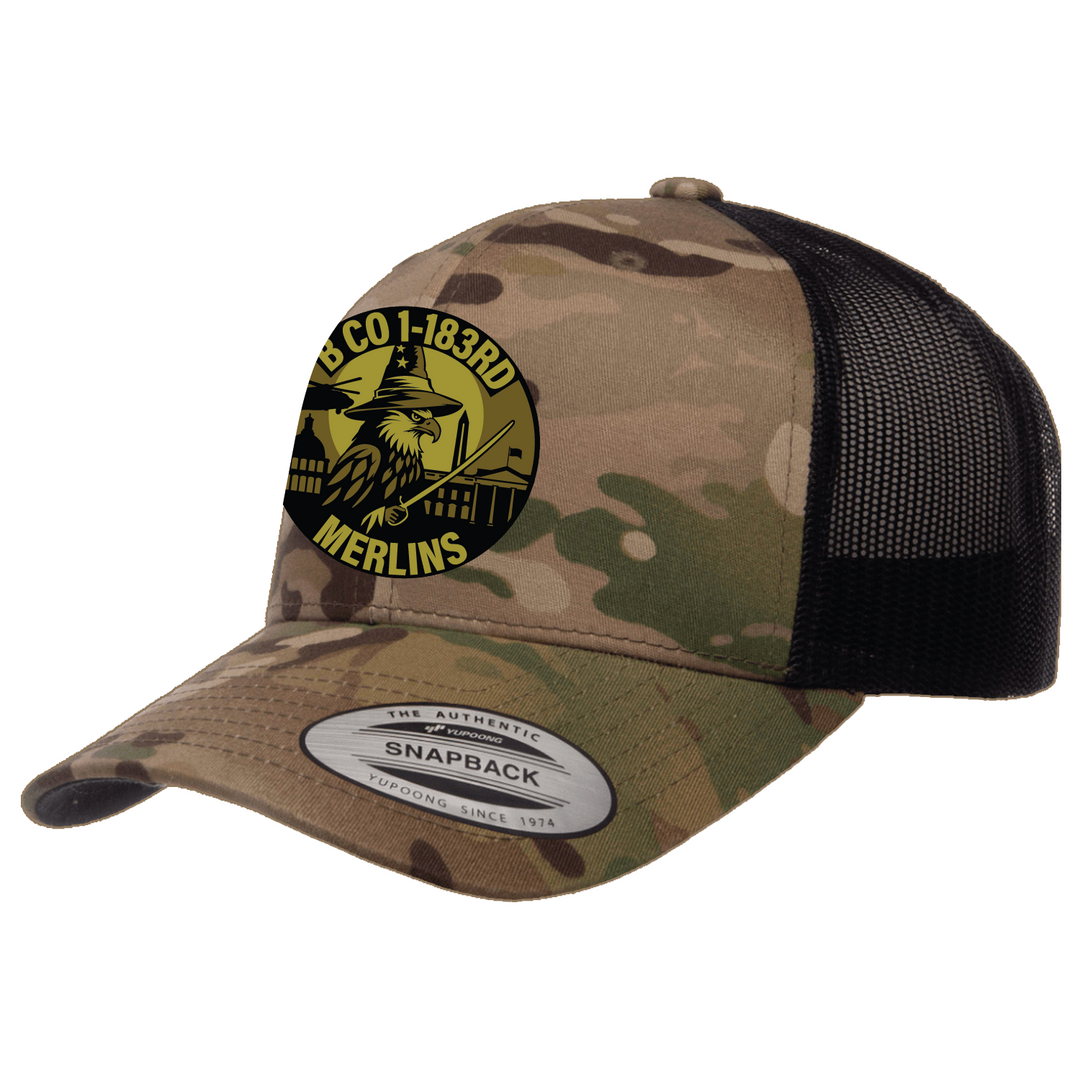B Co, 1-183 AHB "Merlins" Embroidered Hats