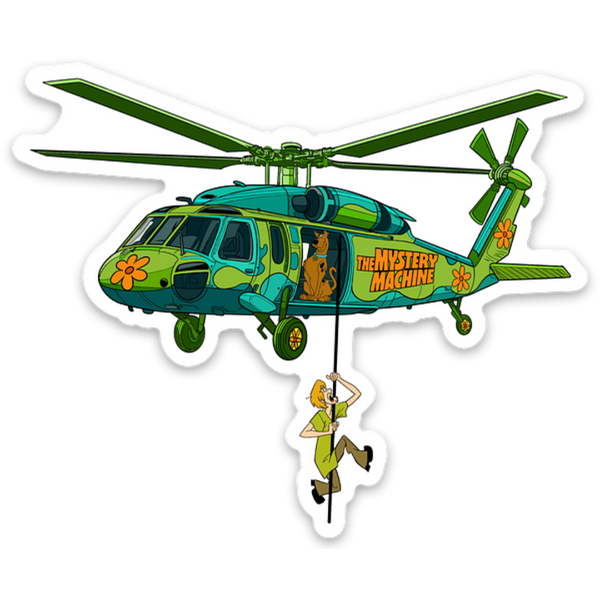 Mystery Machine Blackhawk Sticker