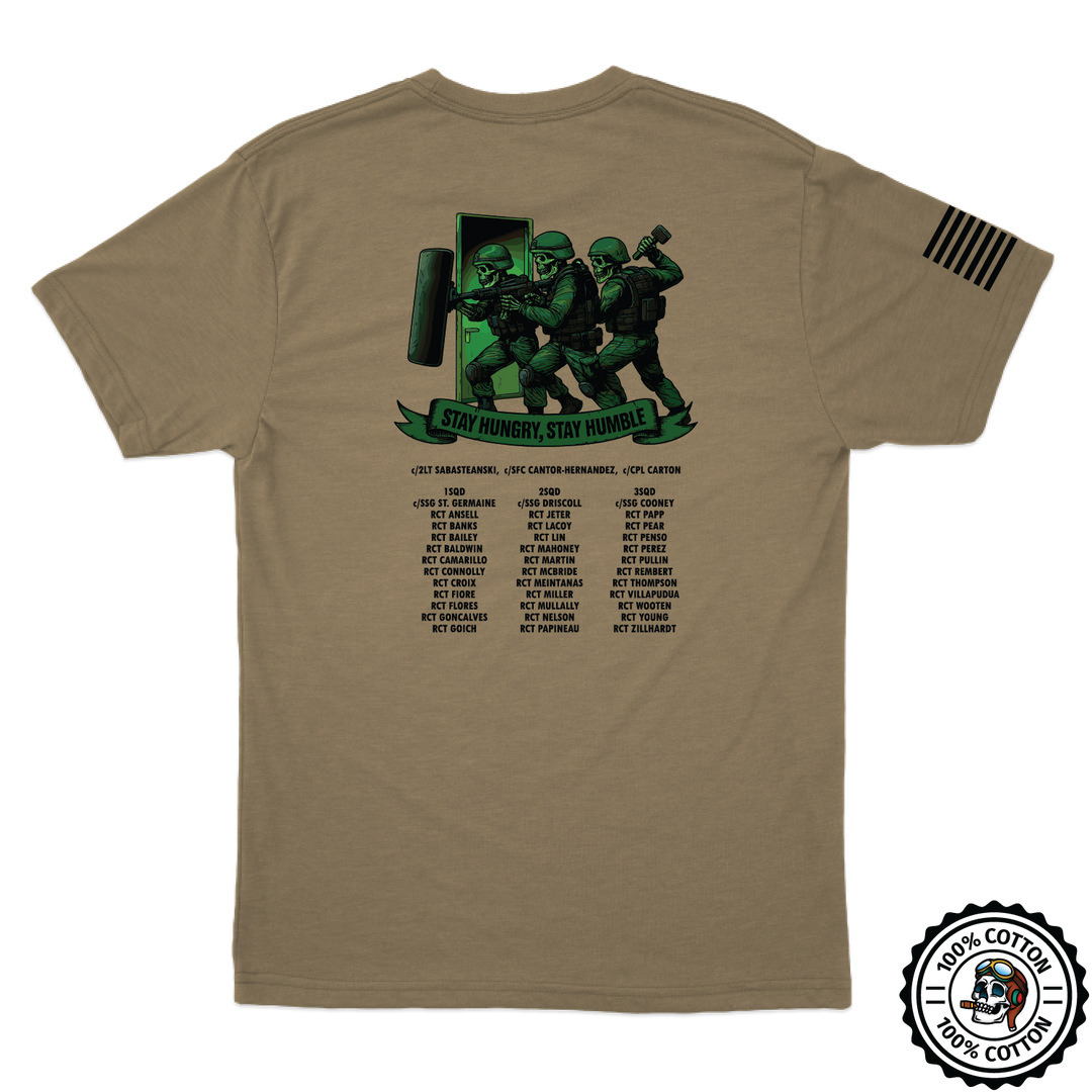 Norwich University Corps of Cadets 3rd PLT, D Co Tan 499 T-Shirt