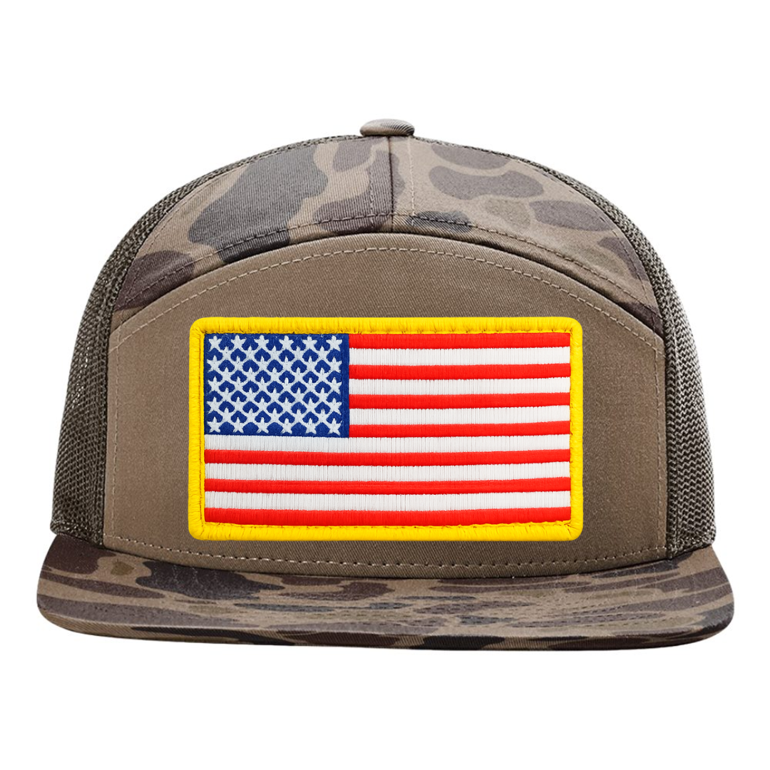 Old Glory 7 Panel Trucker