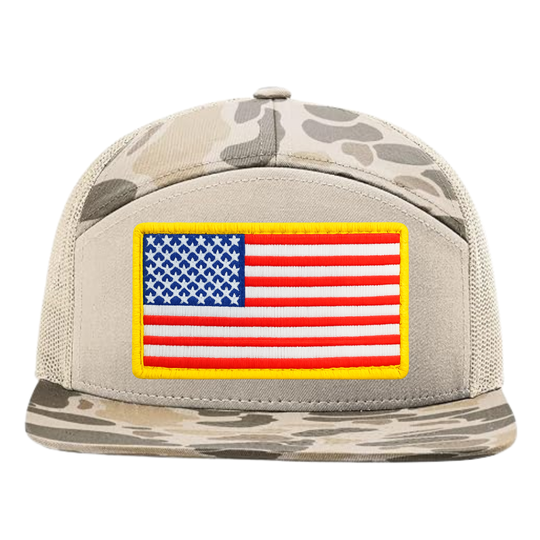 Old Glory 7 Panel Trucker