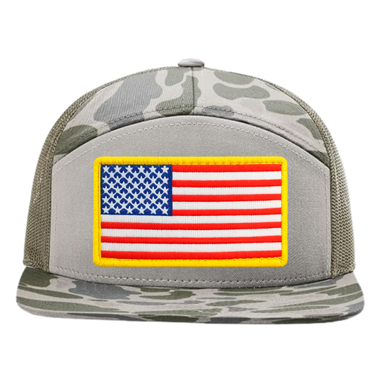 Old Glory 7 Panel Trucker