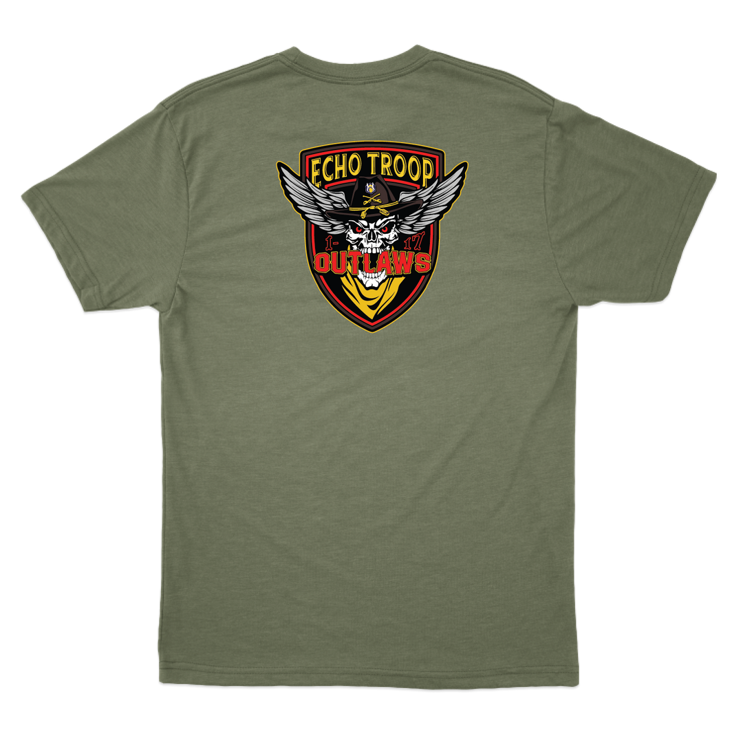 E Troop, 1-17 ACS "Outlaws" T-Shirts