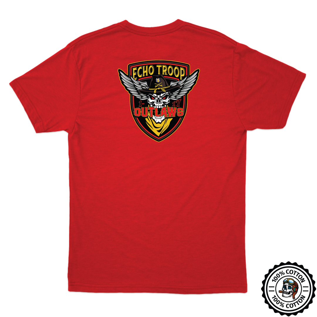 E Troop, 1-17 ACS "Outlaws" T-Shirts