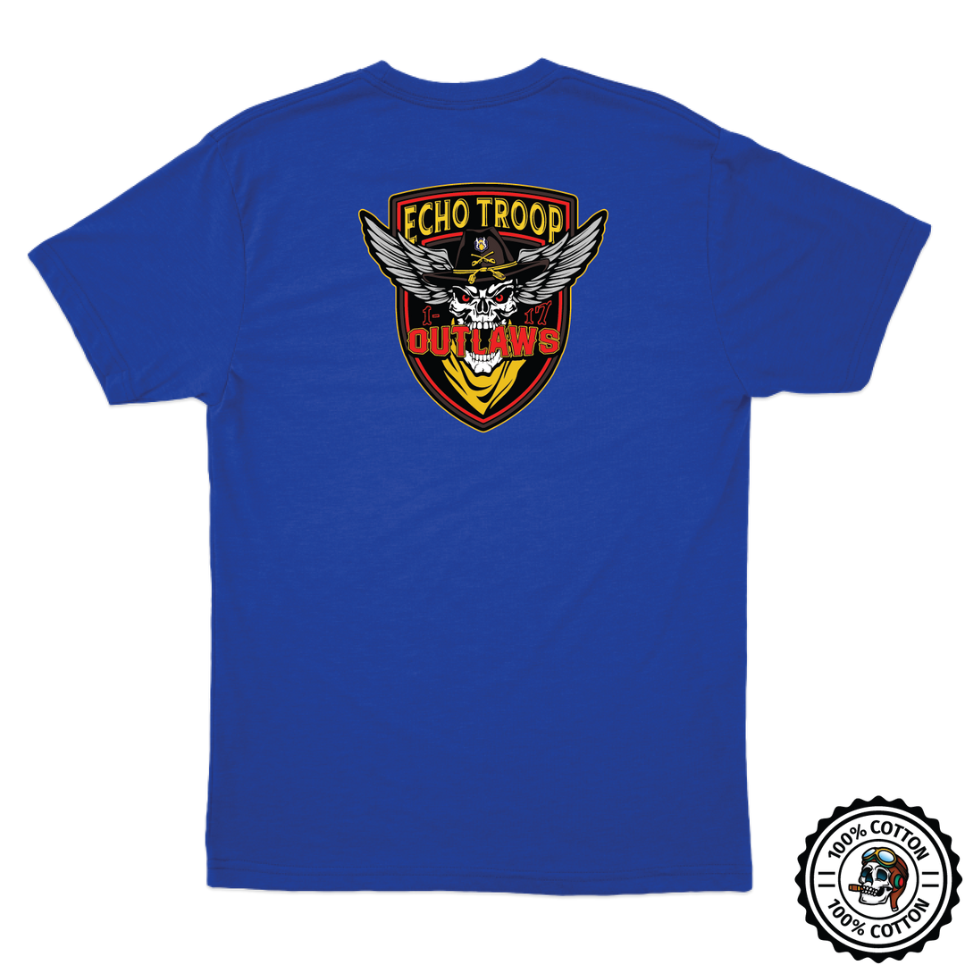E Troop, 1-17 ACS "Outlaws" T-Shirts
