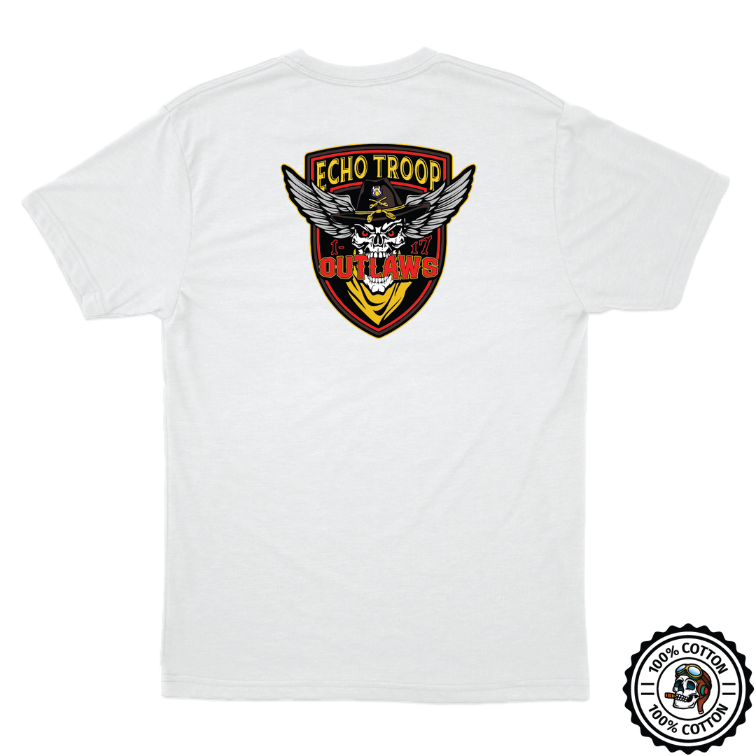 E Troop, 1-17 ACS "Outlaws" T-Shirts