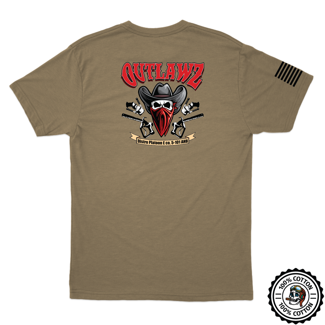 E Co, 5-101 AVN "Outlawz" Tan 499 T-Shirt