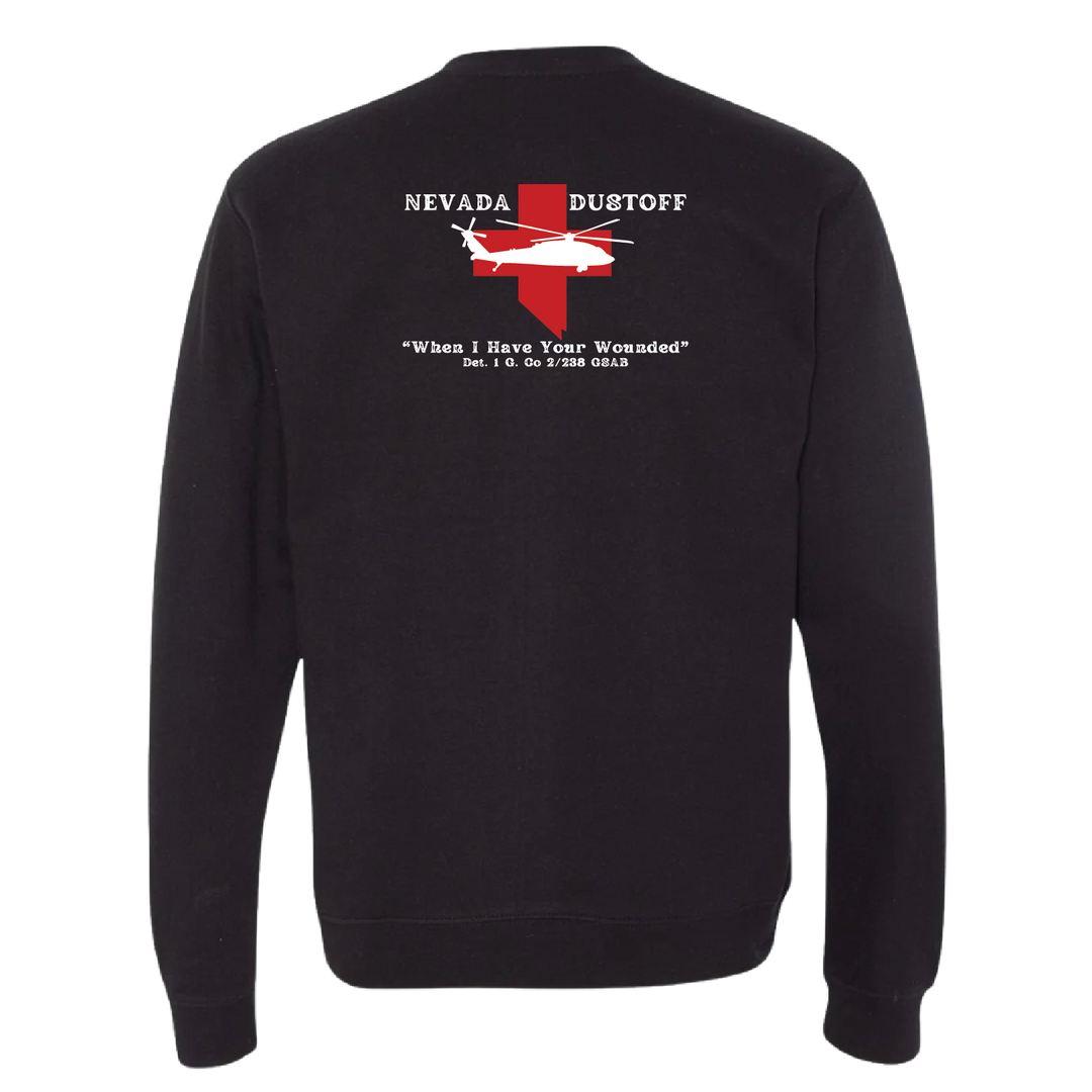Det 1, G Co, 2-238 GSAB "Wolfpack Dustoff" Crewneck Sweatshirt