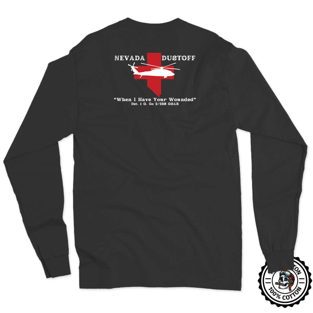 Det 1, G Co, 2-238 GSAB "Wolfpack Dustoff" Long Sleeve T-Shirt