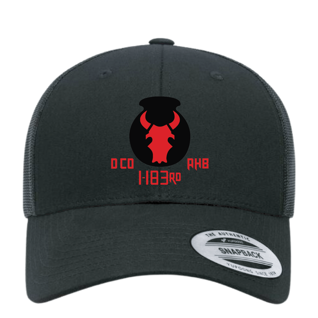 D Co, 1-183 AHB Embroidered Hats