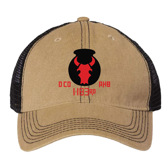 D Co, 1-183 AHB Embroidered Hats