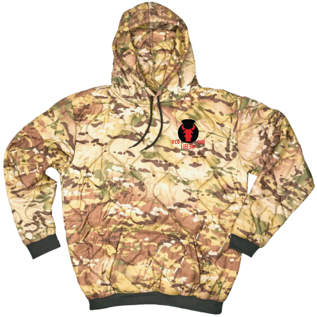 D Co, 1-183 AHB Field Hoodie Embroidery