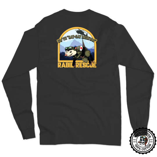 Det 1, G Co, 1-111 AVN "Rat Cat MEDEVAC" Long Sleeve T-Shirt