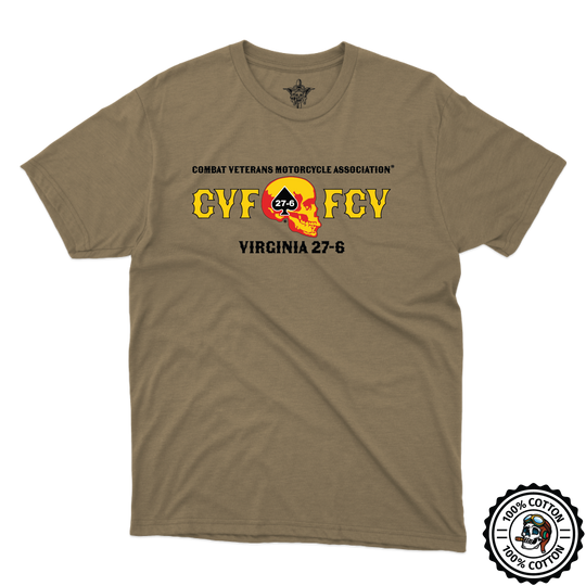 Combat Veterans Motorcycle Association 27-6 V2 Tan T-Shirt