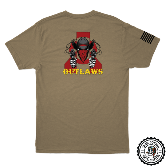 HHC, 296 BSB "Outlaws" Tan T-Shirt