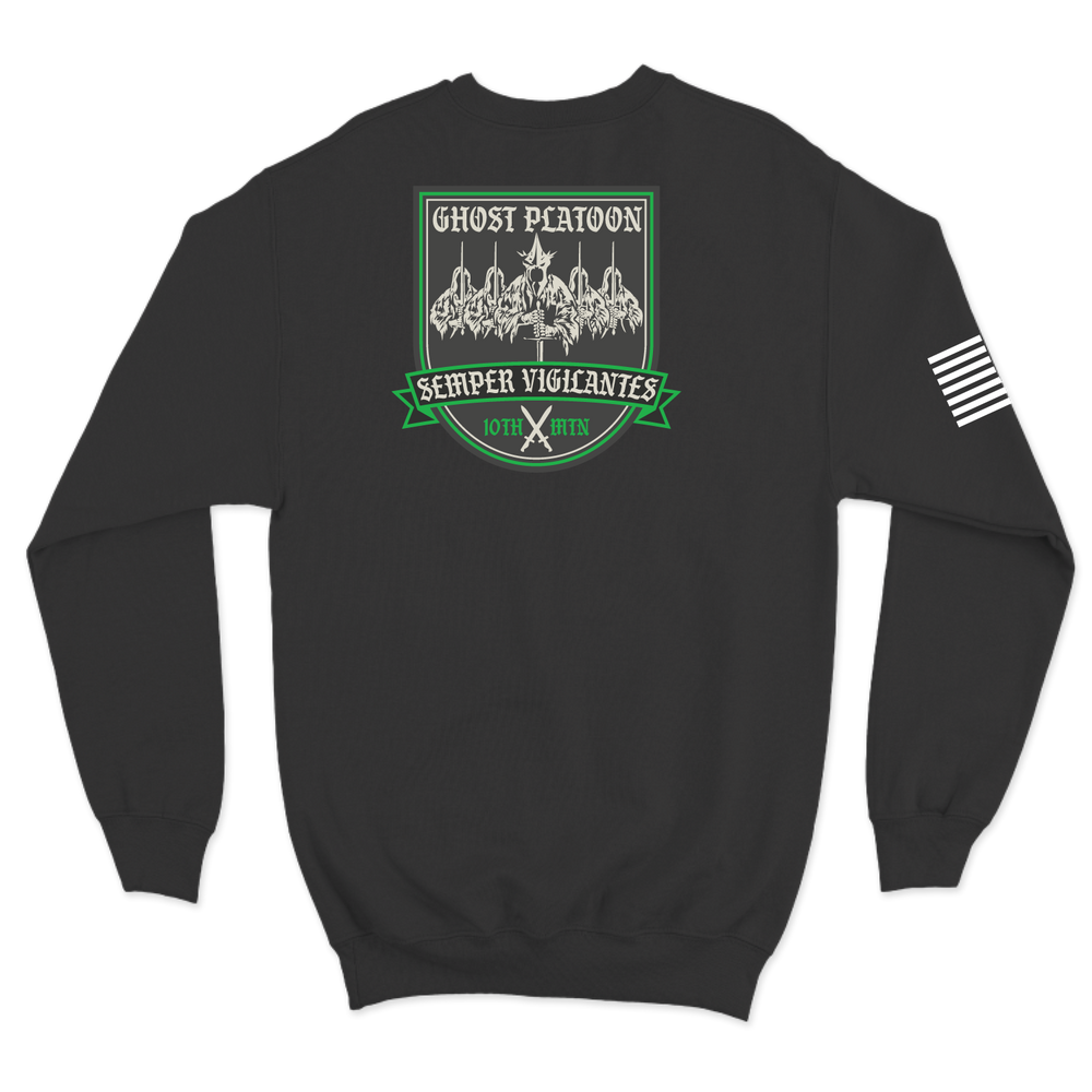 "Ghost Platoon", D Co, 317th BEB, 3 BCT 10th MTN Crewneck Sweatshirt