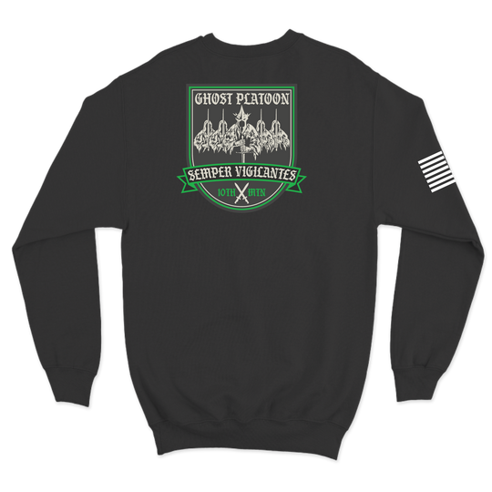 "Ghost Platoon", D Co, 317th BEB, 3 BCT 10th MTN Crewneck Sweatshirt