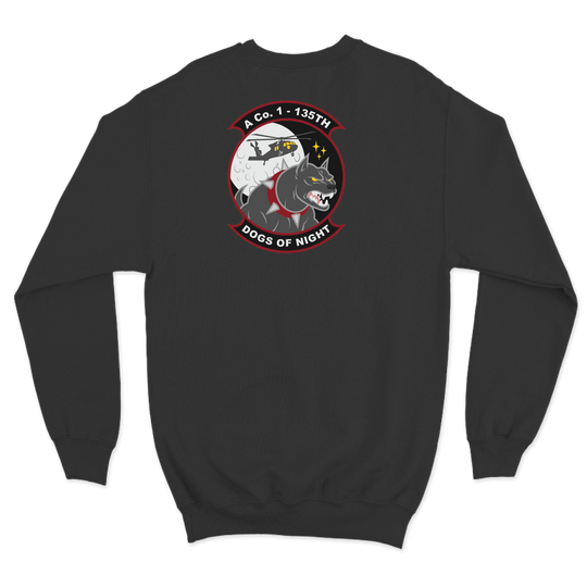 A Co, 1-135th AHB "Dogs of Night" Crew Chief Crewneck Sweatshirt