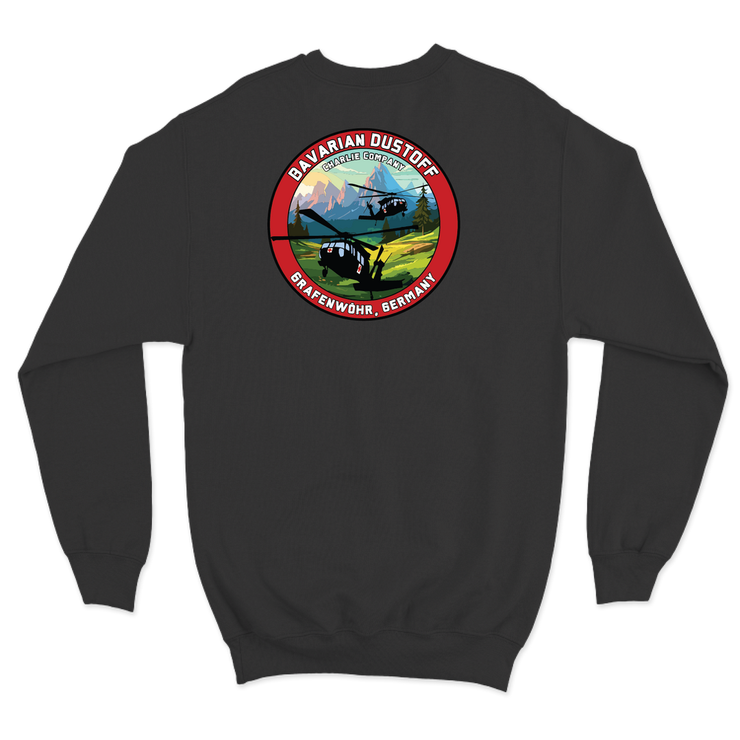 C Co, 1-214 GSAB "Bavarian Dustoff" V3 Crewneck Sweatshirt