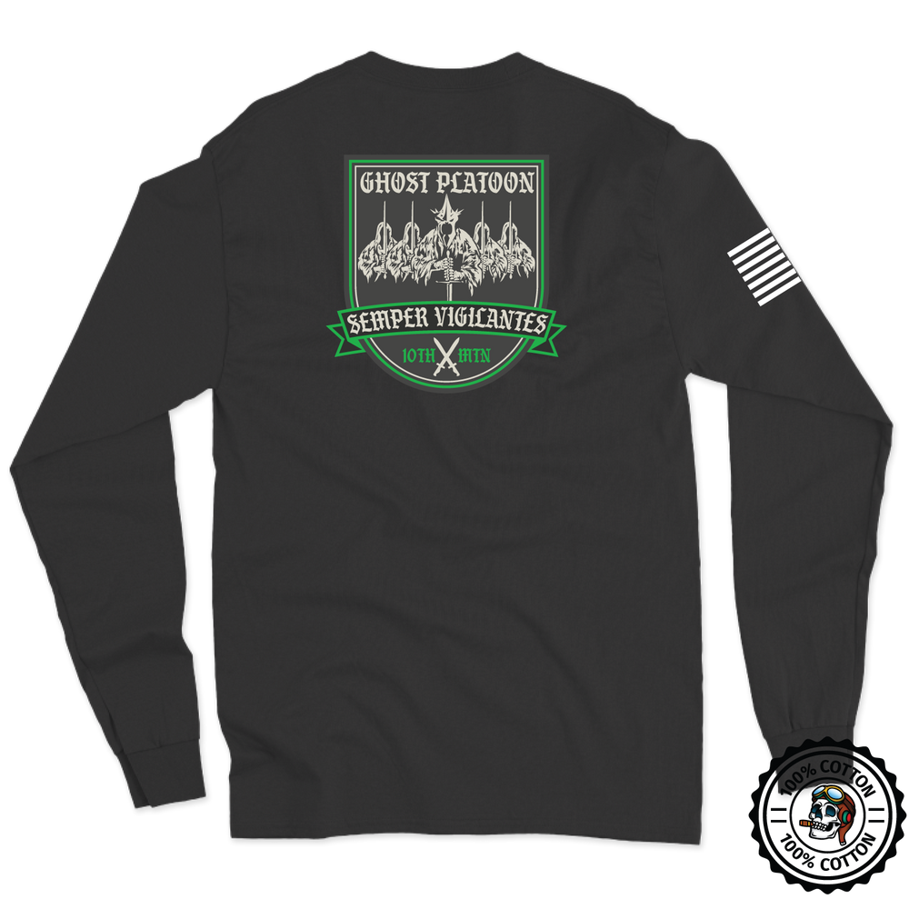 "Ghost Platoon", D Co, 317th BEB, 3 BCT 10th MTN Long Sleeve T-Shirt